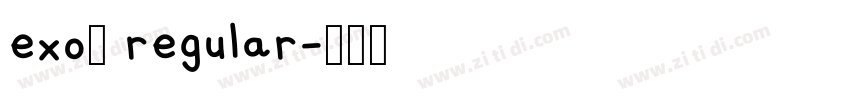 exo2 regular字体转换